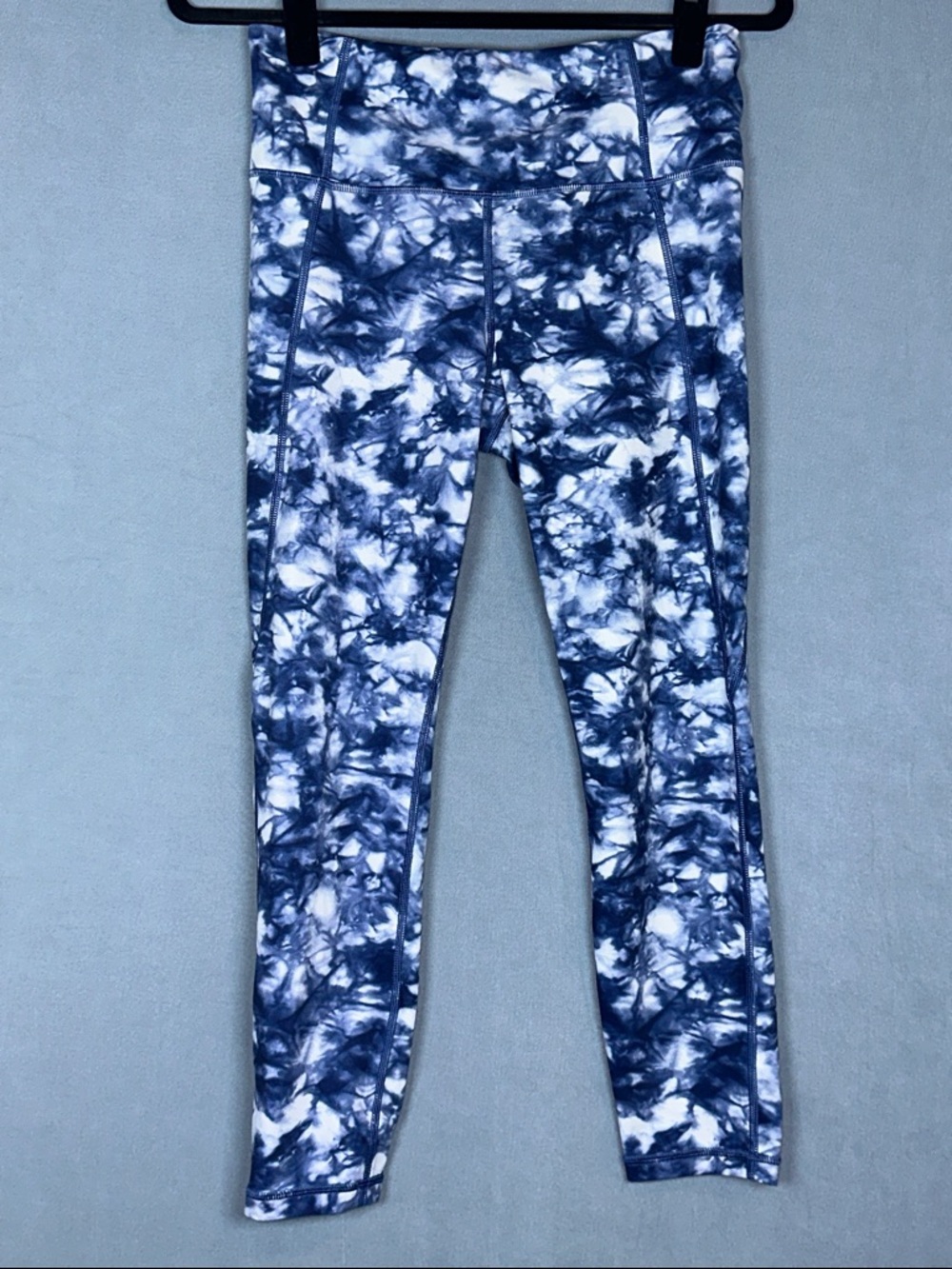 Athleta Blue Leggings Womens Medium High Rise Athletic Workout